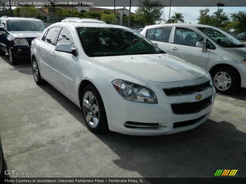 Summit White / Ebony 2011 Chevrolet Malibu LT