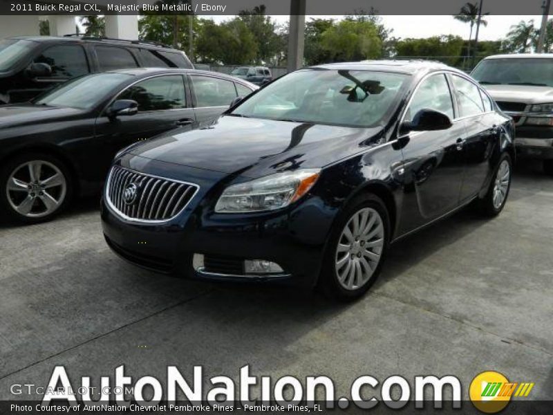 Majestic Blue Metallic / Ebony 2011 Buick Regal CXL