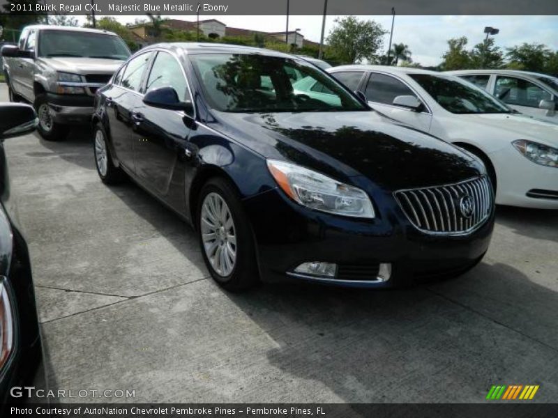 Majestic Blue Metallic / Ebony 2011 Buick Regal CXL