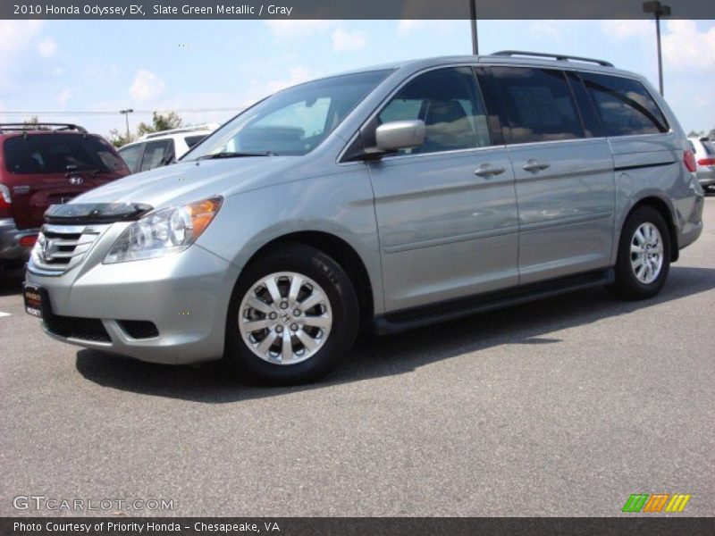 Slate Green Metallic / Gray 2010 Honda Odyssey EX