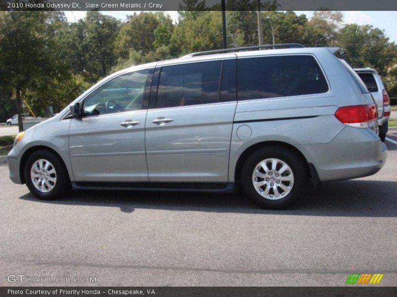 Slate Green Metallic / Gray 2010 Honda Odyssey EX