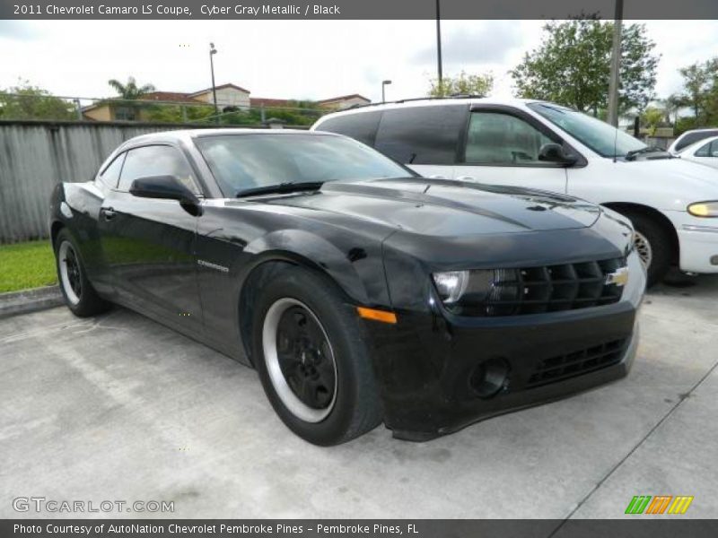 Cyber Gray Metallic / Black 2011 Chevrolet Camaro LS Coupe