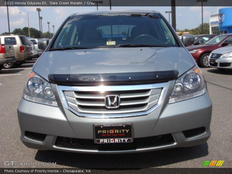 Slate Green Metallic / Gray 2010 Honda Odyssey EX