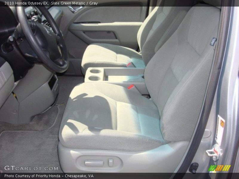 Slate Green Metallic / Gray 2010 Honda Odyssey EX