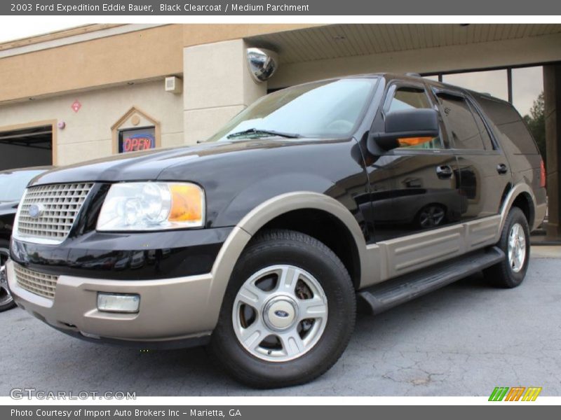 Black Clearcoat / Medium Parchment 2003 Ford Expedition Eddie Bauer