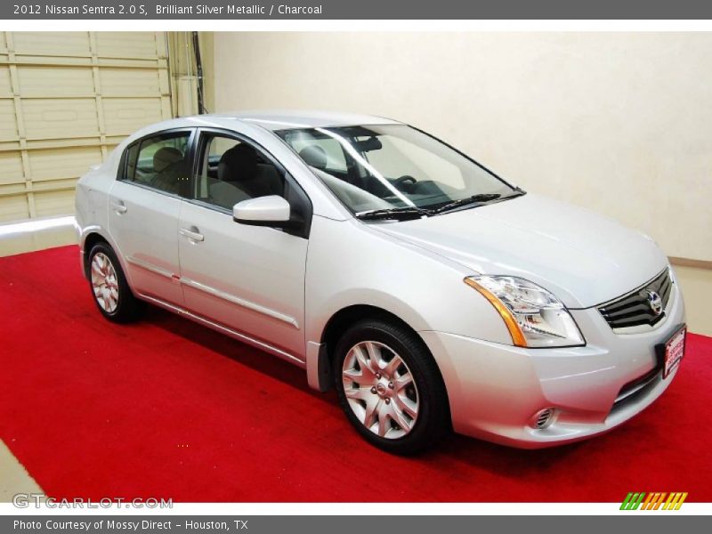 Brilliant Silver Metallic / Charcoal 2012 Nissan Sentra 2.0 S