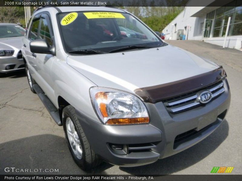 Satin Silver Metallic / Black 2008 Kia Sportage LX V6 4x4