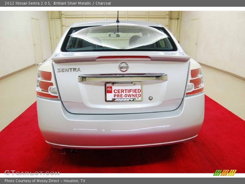 Brilliant Silver Metallic / Charcoal 2012 Nissan Sentra 2.0 S