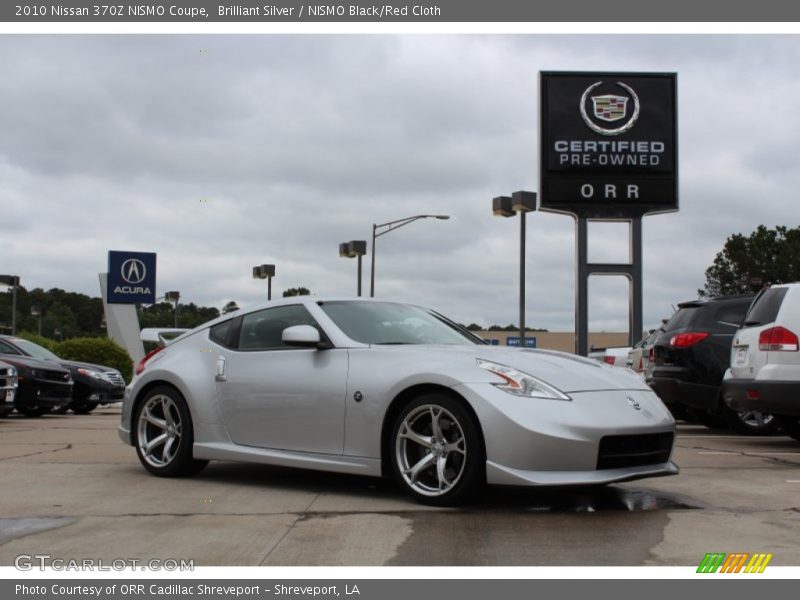 Brilliant Silver / NISMO Black/Red Cloth 2010 Nissan 370Z NISMO Coupe
