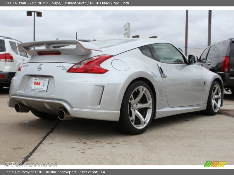 Brilliant Silver / NISMO Black/Red Cloth 2010 Nissan 370Z NISMO Coupe