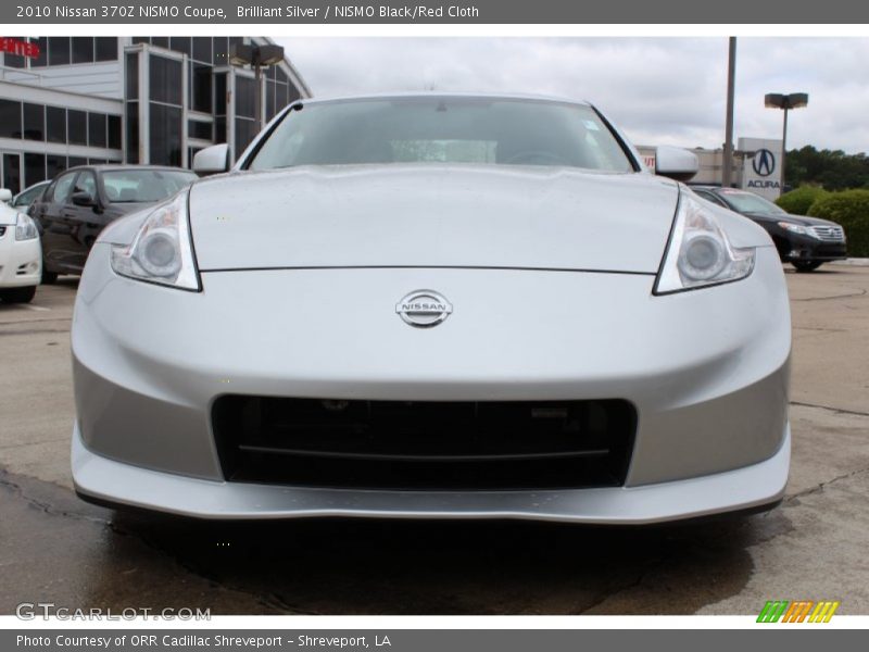 Brilliant Silver / NISMO Black/Red Cloth 2010 Nissan 370Z NISMO Coupe