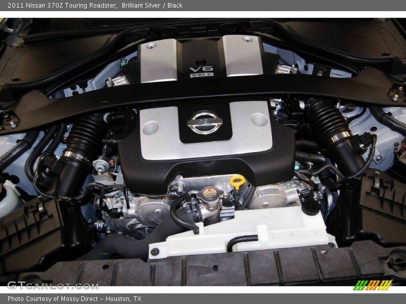 Brilliant Silver / Black 2011 Nissan 370Z Touring Roadster