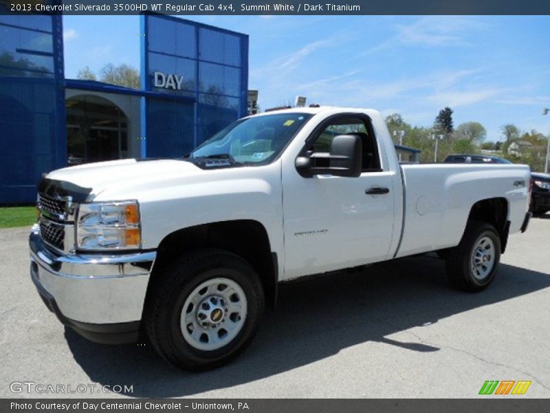 Summit White / Dark Titanium 2013 Chevrolet Silverado 3500HD WT Regular Cab 4x4
