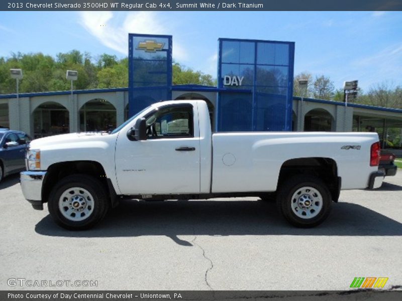 Summit White / Dark Titanium 2013 Chevrolet Silverado 3500HD WT Regular Cab 4x4