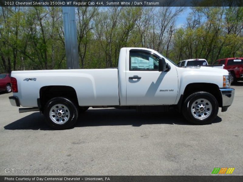 Summit White / Dark Titanium 2013 Chevrolet Silverado 3500HD WT Regular Cab 4x4
