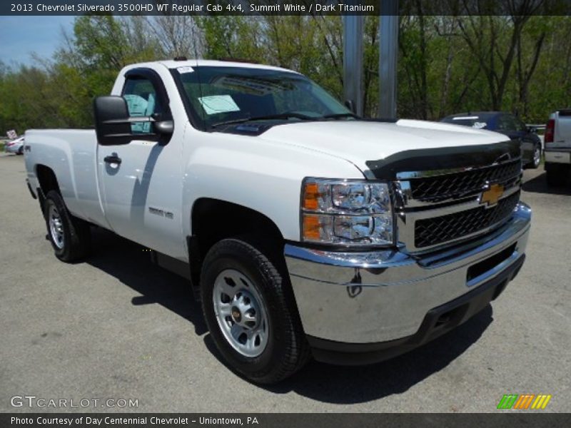 Summit White / Dark Titanium 2013 Chevrolet Silverado 3500HD WT Regular Cab 4x4