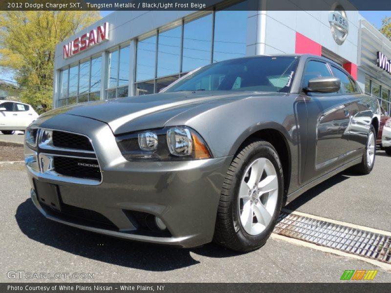 Tungsten Metallic / Black/Light Frost Beige 2012 Dodge Charger SXT