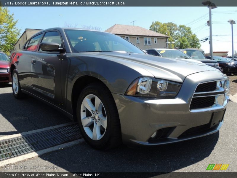 Tungsten Metallic / Black/Light Frost Beige 2012 Dodge Charger SXT