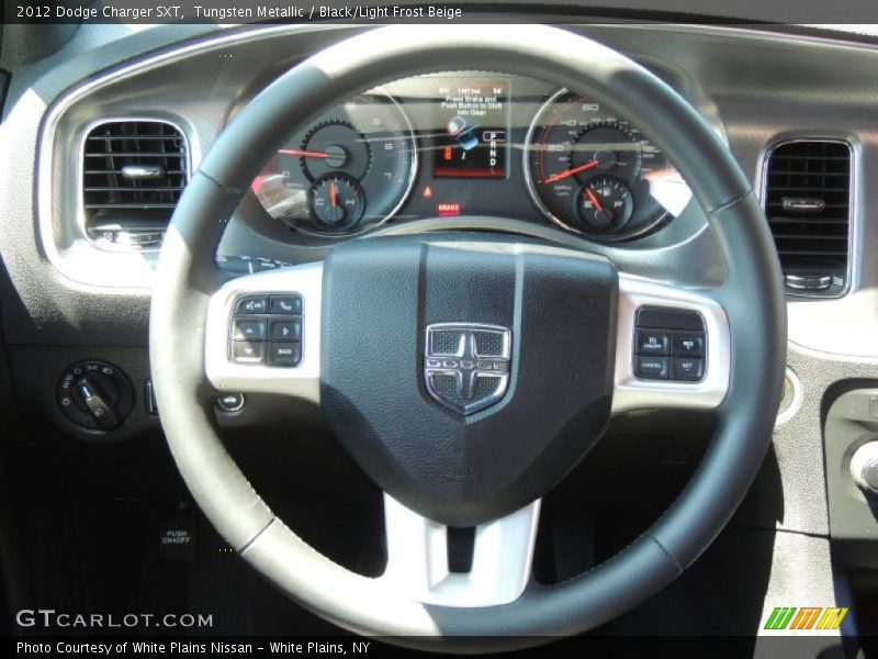 Tungsten Metallic / Black/Light Frost Beige 2012 Dodge Charger SXT