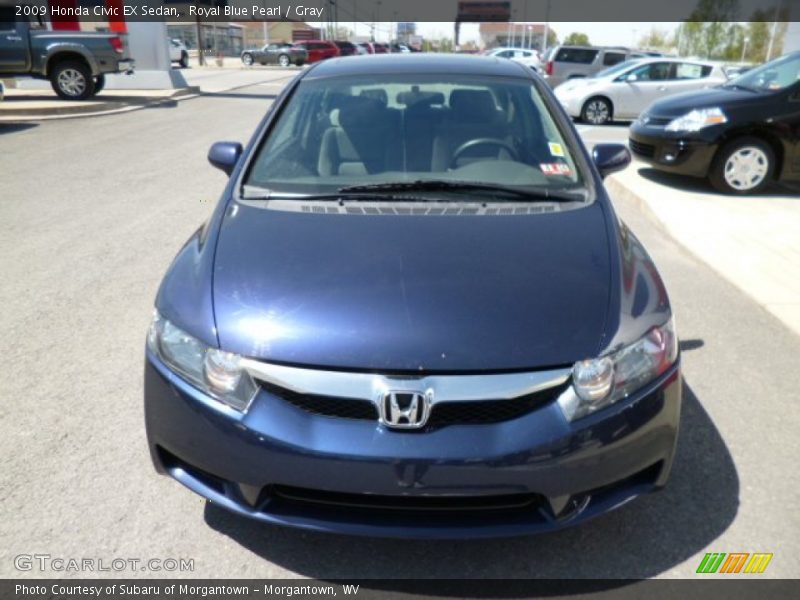 Royal Blue Pearl / Gray 2009 Honda Civic EX Sedan