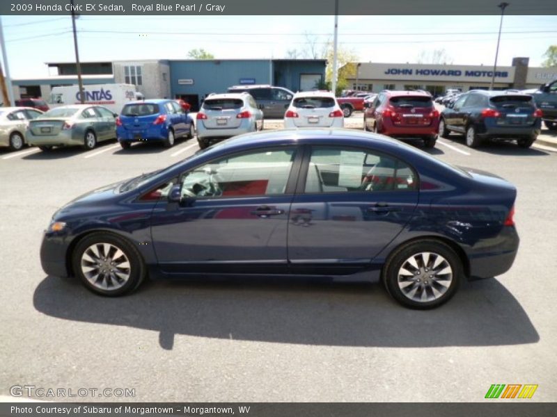 Royal Blue Pearl / Gray 2009 Honda Civic EX Sedan