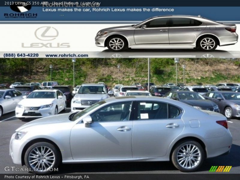 Liquid Platinum / Light Gray 2013 Lexus GS 350 AWD