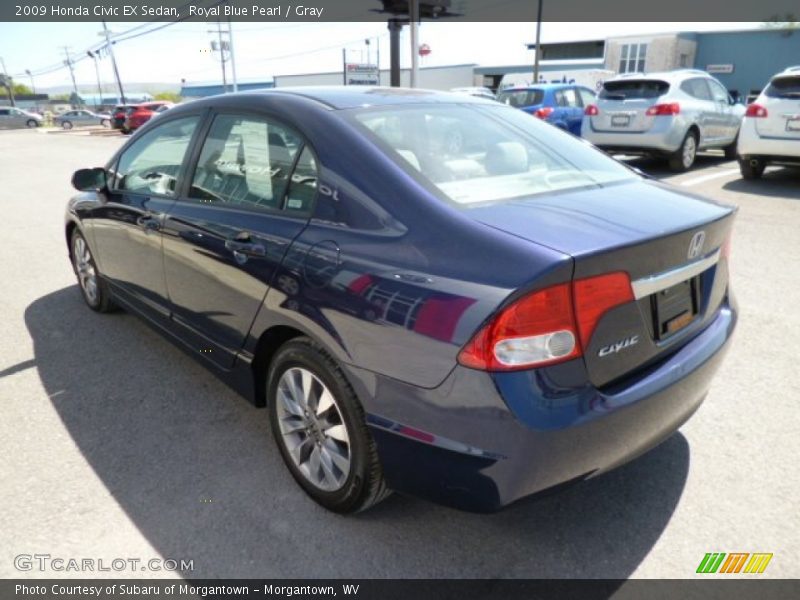 Royal Blue Pearl / Gray 2009 Honda Civic EX Sedan