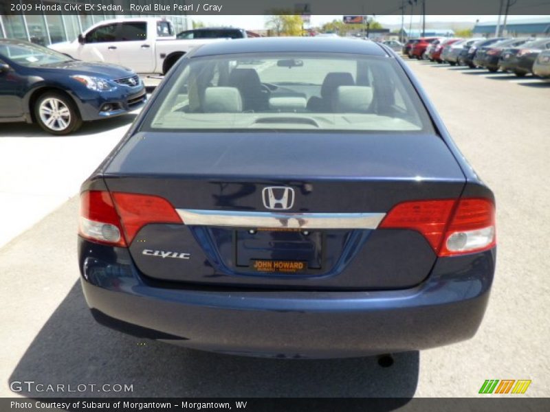 Royal Blue Pearl / Gray 2009 Honda Civic EX Sedan