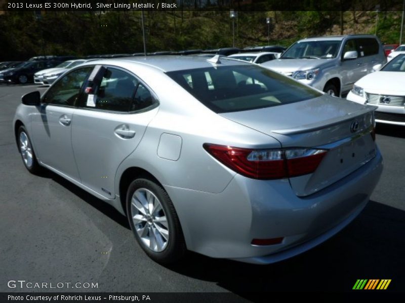 Silver Lining Metallic / Black 2013 Lexus ES 300h Hybrid