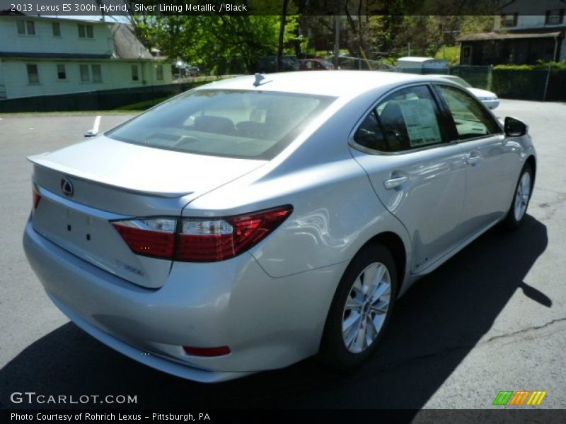 Silver Lining Metallic / Black 2013 Lexus ES 300h Hybrid