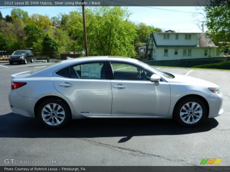 Silver Lining Metallic / Black 2013 Lexus ES 300h Hybrid