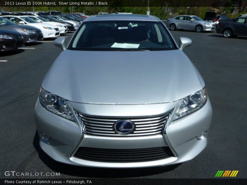 Silver Lining Metallic / Black 2013 Lexus ES 300h Hybrid