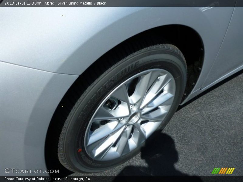 Silver Lining Metallic / Black 2013 Lexus ES 300h Hybrid