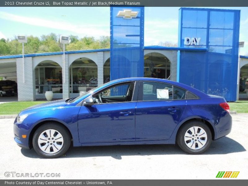 Blue Topaz Metallic / Jet Black/Medium Titanium 2013 Chevrolet Cruze LS