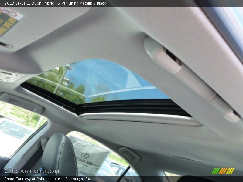 Silver Lining Metallic / Black 2013 Lexus ES 300h Hybrid