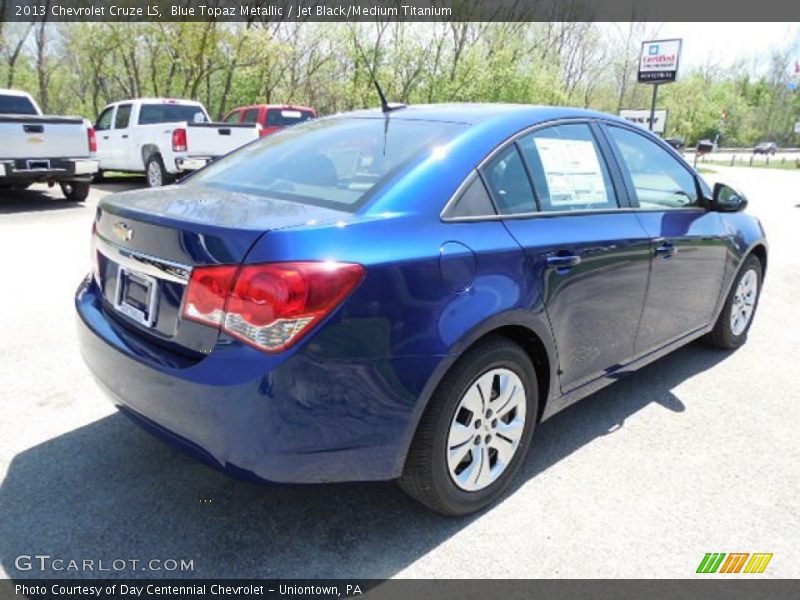 Blue Topaz Metallic / Jet Black/Medium Titanium 2013 Chevrolet Cruze LS