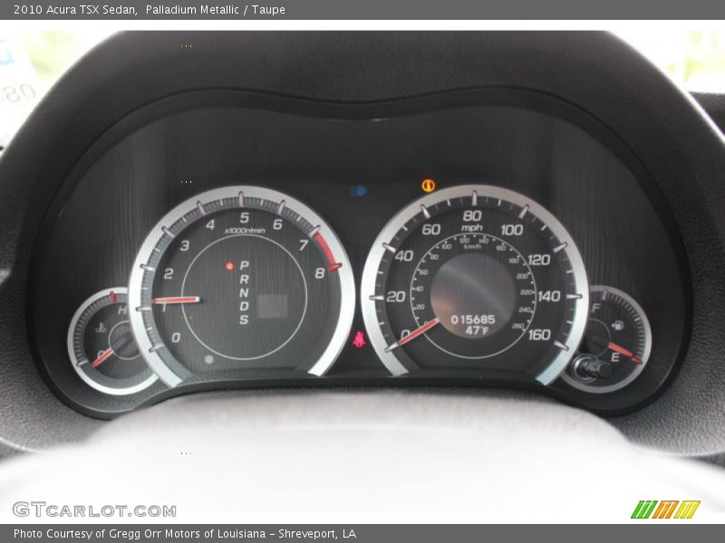 Palladium Metallic / Taupe 2010 Acura TSX Sedan