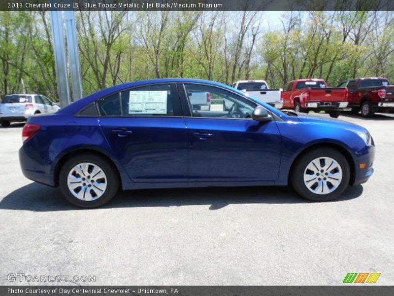 Blue Topaz Metallic / Jet Black/Medium Titanium 2013 Chevrolet Cruze LS