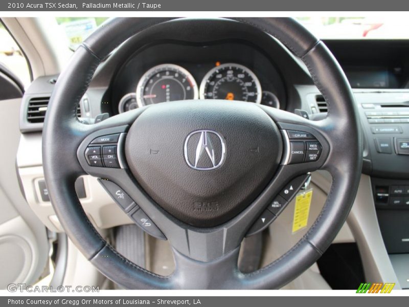 Palladium Metallic / Taupe 2010 Acura TSX Sedan