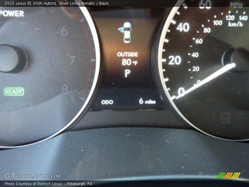 Silver Lining Metallic / Black 2013 Lexus ES 300h Hybrid