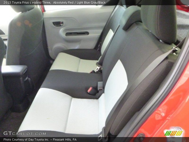 Absolutely Red / Light Blue Gray/Black 2013 Toyota Prius c Hybrid Three