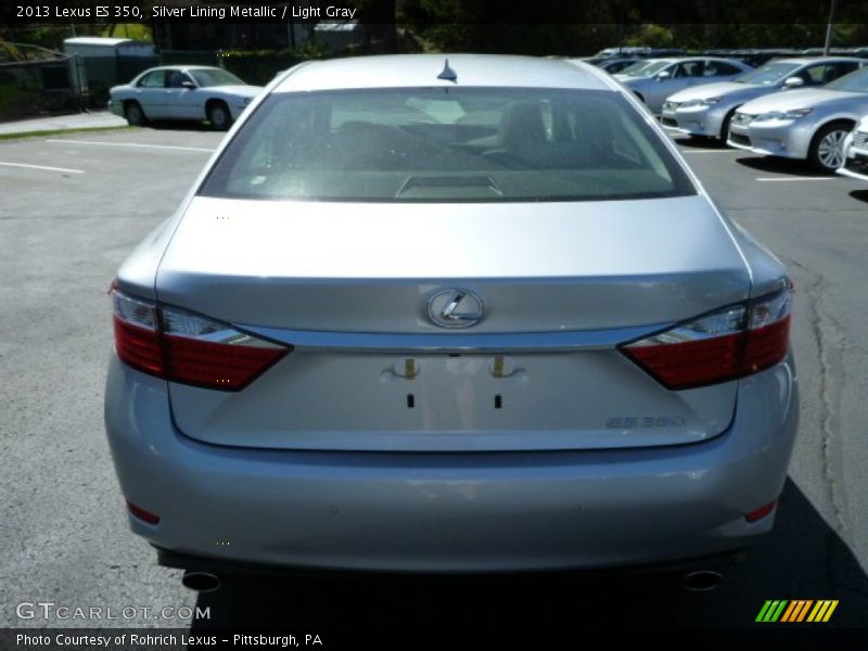 Silver Lining Metallic / Light Gray 2013 Lexus ES 350