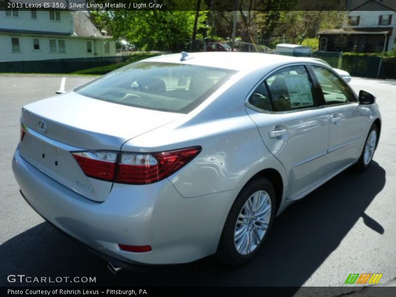 Silver Lining Metallic / Light Gray 2013 Lexus ES 350