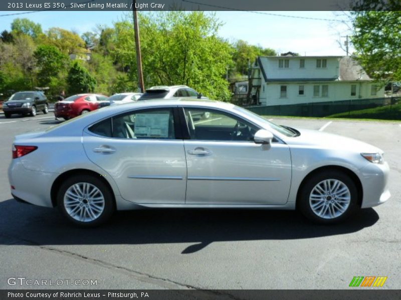 Silver Lining Metallic / Light Gray 2013 Lexus ES 350