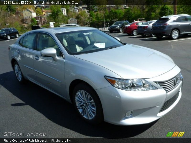 Silver Lining Metallic / Light Gray 2013 Lexus ES 350