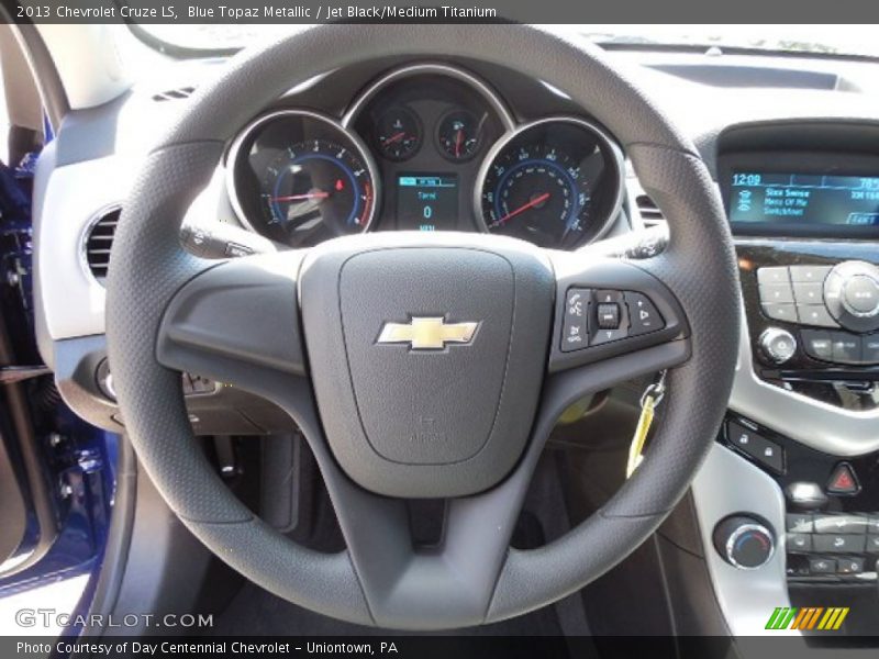 Blue Topaz Metallic / Jet Black/Medium Titanium 2013 Chevrolet Cruze LS