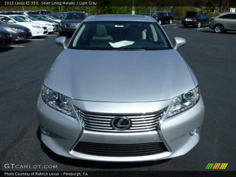 Silver Lining Metallic / Light Gray 2013 Lexus ES 350