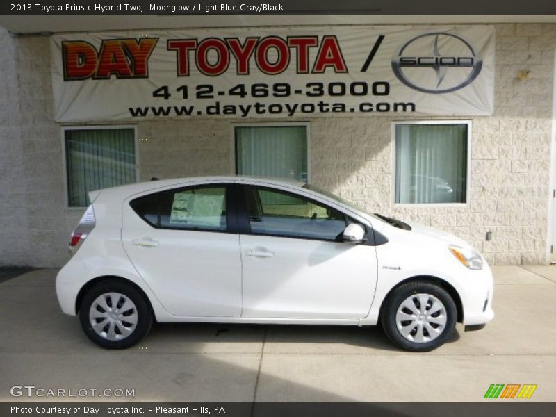Moonglow / Light Blue Gray/Black 2013 Toyota Prius c Hybrid Two