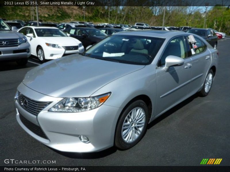 Silver Lining Metallic / Light Gray 2013 Lexus ES 350