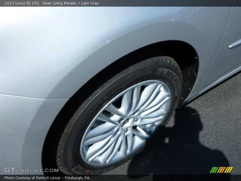 Silver Lining Metallic / Light Gray 2013 Lexus ES 350